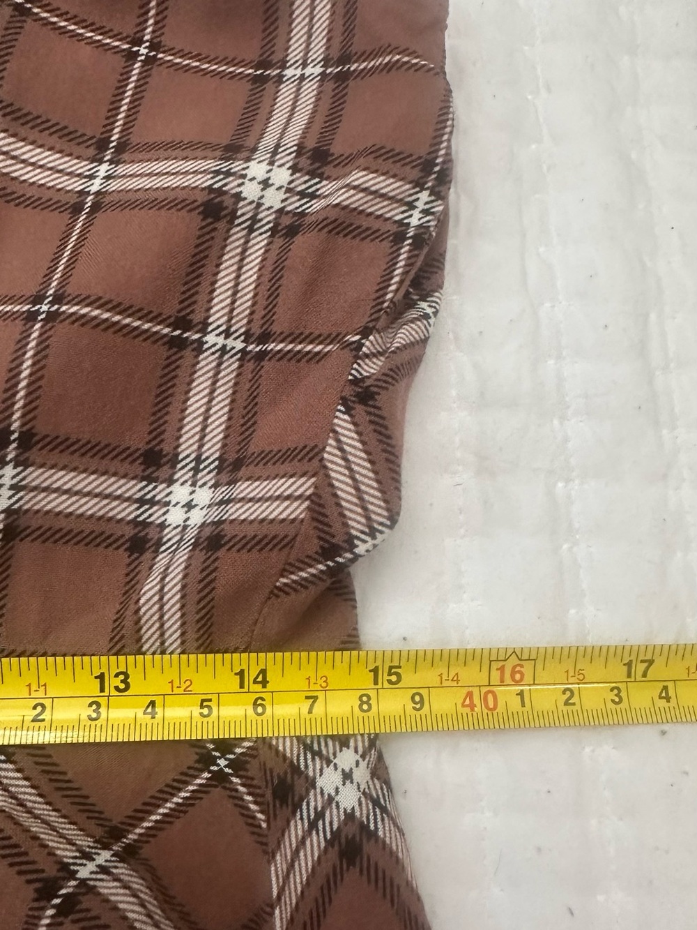 Y2K Plaid Skater Dress sz M Brown Grunge Fairycore Zip Front Pinafore Mini Dress - Picture 9 of 9
